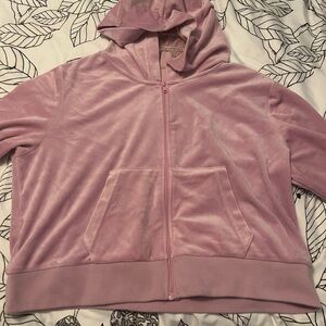 Avia Women’s Velour Cropped Zip Hoodie Velvet